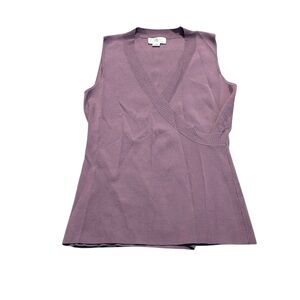 LOFT purple faux wrap sweater tank
